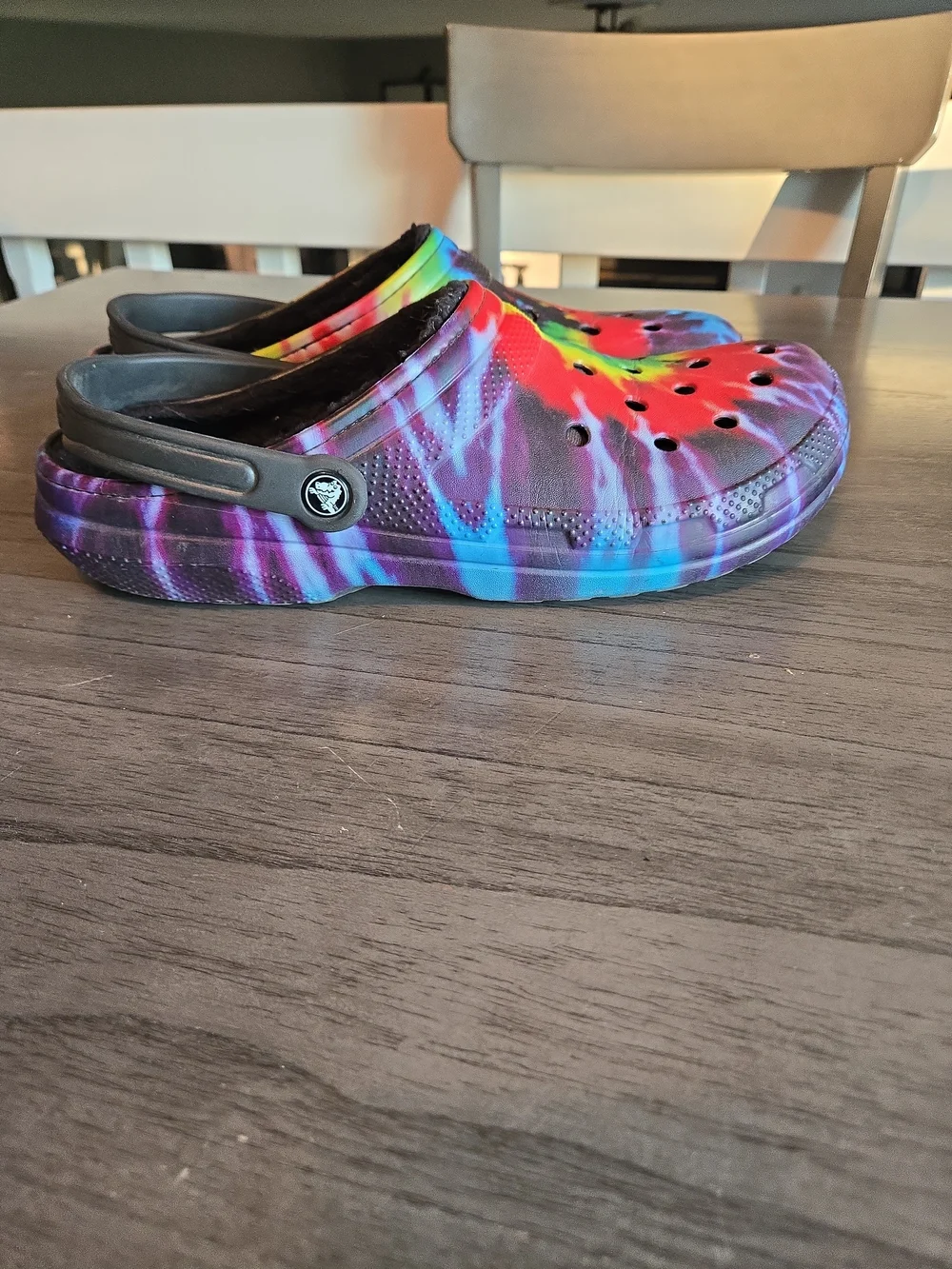 CROCS Tie-Dye Clog with Heel Strap - Rainbow